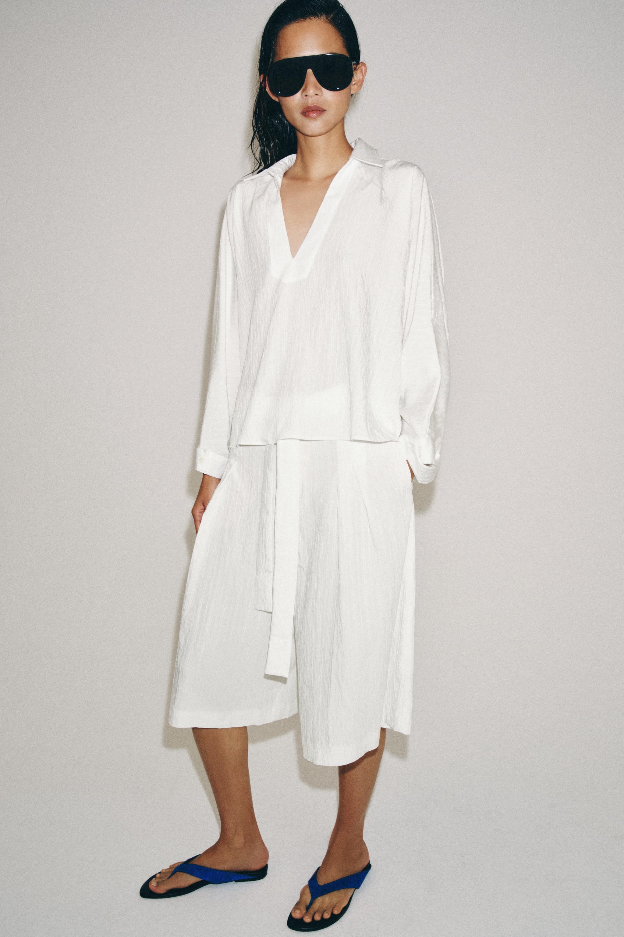 ZW COLLECTION OVERSIZED TEXTURED SHIRT
